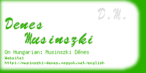 denes musinszki business card